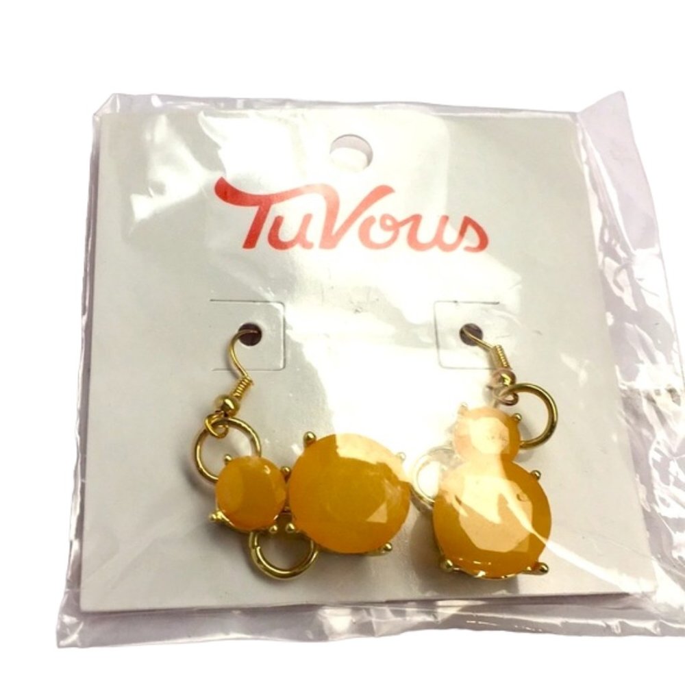 TuVous Orange Earrings NWT